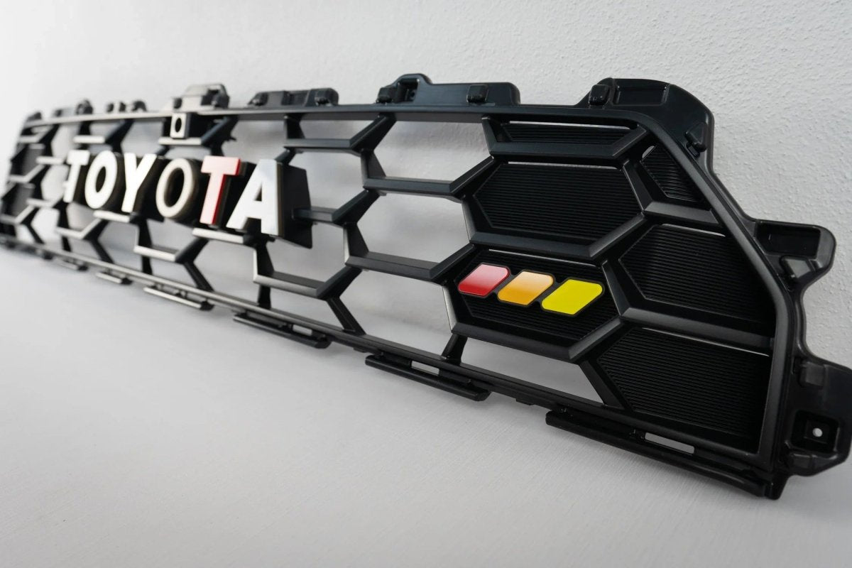 TOYOTA Front Grille Acrylic Emblem Overlays - 2025+ 4Runner TRD Pro / Trailhunter - JDMuscleEmblems254RUNNER-FTPTH-AC-WHWhite