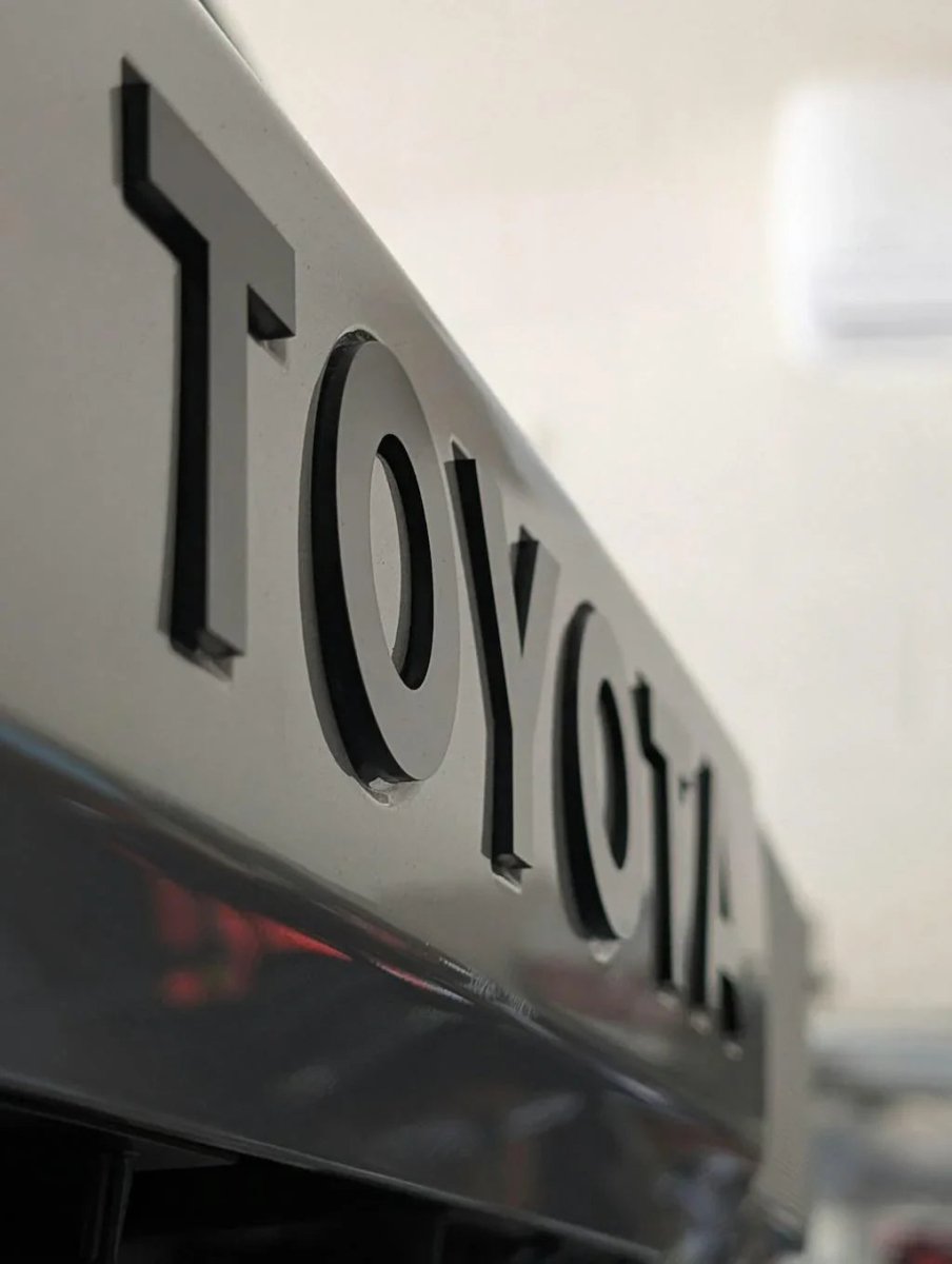 TOYOTA Rear Hatch Liftgate Acrylic Emblem Inlays - 2025+ 4Runner - JDMuscleEmblems254RUNNER-RT-AC-GBBlack (Gloss)