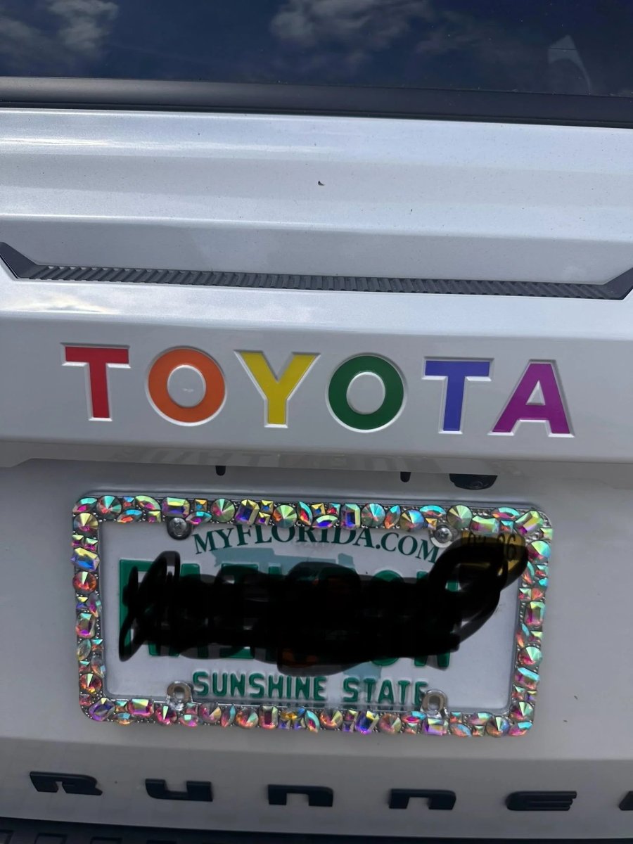TOYOTA Rear Hatch Liftgate Emblem Inlays - 2025+ 4Runner - JDMuscleEmblems254RUN-RT-TOYOTA-RAINRainbow