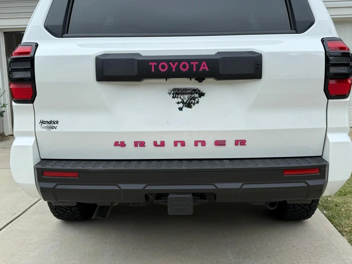 TOYOTA Rear Hatch Liftgate Emblem Inlays - 2025+ 4Runner - JDMuscleEmblems254RUN-RT-TOYOTA-PIPink