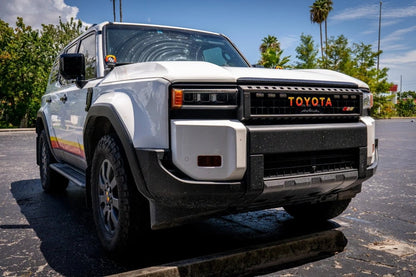TOYOTA Simple Front Grille Emblem Overlays - 2024+ Land Cruiser - JDMuscleEmblems24LC250-FG2-TOYOTA-WHWhite