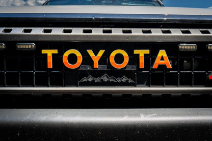TOYOTA Simple Front Grille Emblem Overlays - 2024+ Land Cruiser - JDMuscleEmblems24LC250-FG2-TOYOTA-WHWhite