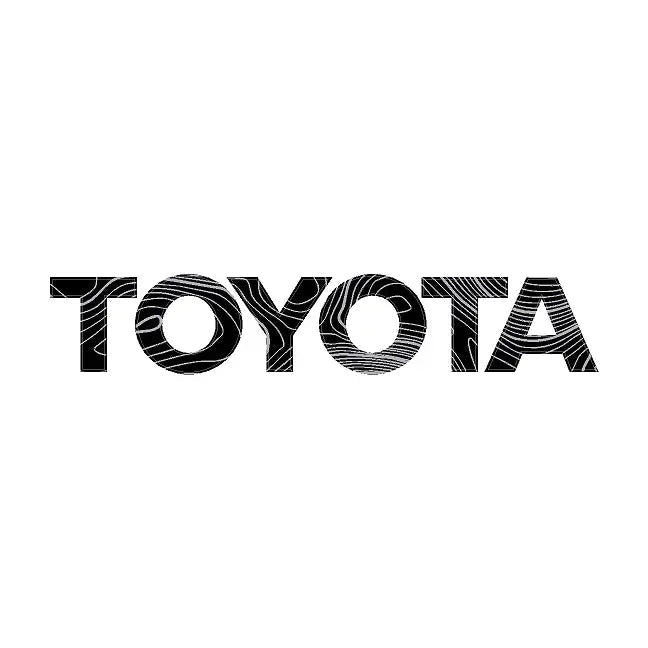 "TOYOTA" Topo Rear Tailgate Emblem Overlays - 2024+ Land Cruiser - JDMuscleEmblems24LC250-RT-TOYOTA-TPCOOLCool Gray Lines