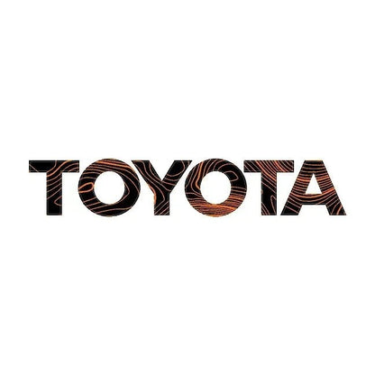 "TOYOTA" Topo Rear Tailgate Emblem Overlays - 2024+ Land Cruiser - JDMuscleEmblems24LC250-RT-TOYOTA-TPSOSolar Orange Lines