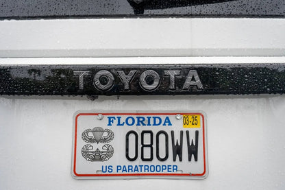 "TOYOTA" Topo Rear Tailgate Emblem Overlays - 2024+ Land Cruiser - JDMuscleEmblems24LC250-RT-TOYOTA-TPWHWhite Lines