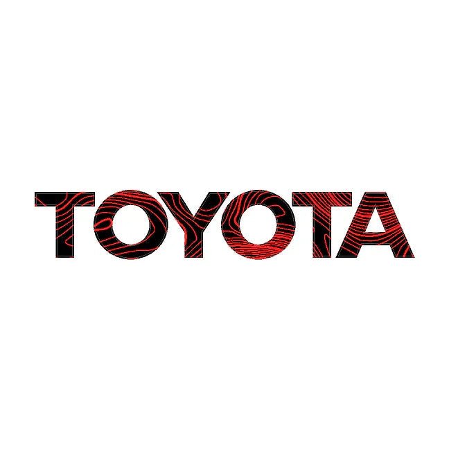 TOYOTA Topographic Rear Liftgate Emblem Inlays - 2025+ 4Runner - JDMuscleEmblems254RUN-RT-TOYOTA-TPRACERace Red Lines