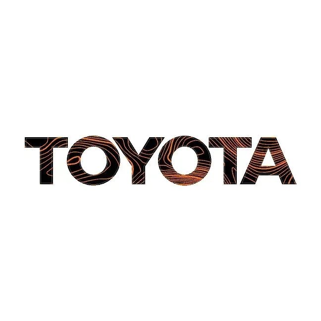 TOYOTA Topographic Rear Liftgate Emblem Inlays - 2025+ 4Runner - JDMuscleEmblems254RUN-RT-TOYOTA-TPSOSolar Orange Lines