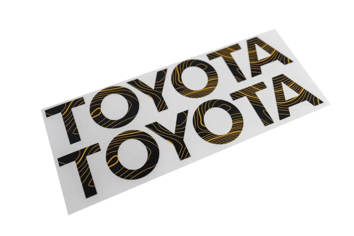 TOYOTA Topographic Rear Liftgate Emblem Inlays - 2025+ 4Runner - JDMuscleEmblems254RUN-RT-TOYOTA-TPMUSMustard Yellow Lines
