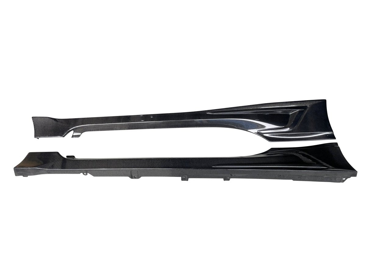 TR Style Carbon Fiber Side Skirt Add - on Lip For [22up Toyota GR86] - JDMuscleSide SkirtsTY-GR86-1