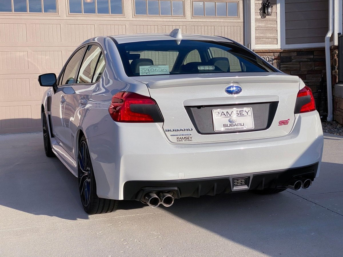 V1 3D Carbon License Plate Panel Black Out Overlays - 2015 - 2020 Subaru WRX / STI - JDMuscleExterior Body15WRXLPOL3DBK3D Carbon (Black)