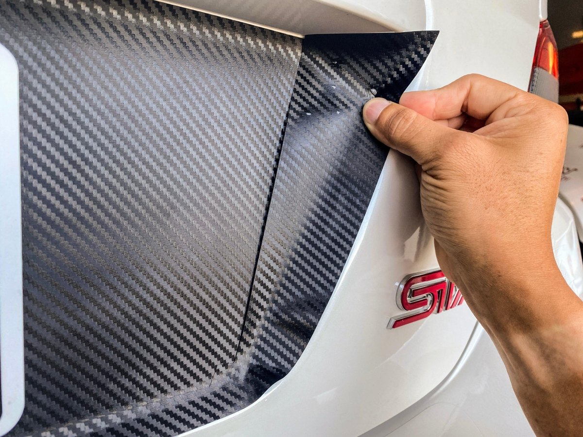 V1 3D Carbon License Plate Panel Black Out Overlays - 2015 - 2020 Subaru WRX / STI - JDMuscleExterior Body15WRXLPOL3DBK3D Carbon (Black)