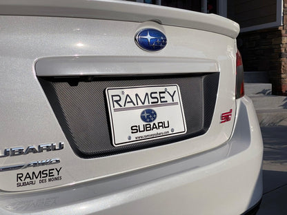 V1 3D Carbon License Plate Panel Black Out Overlays - 2015 - 2020 Subaru WRX / STI - JDMuscleExterior Body15WRXLPOL3DBK3D Carbon (Black)
