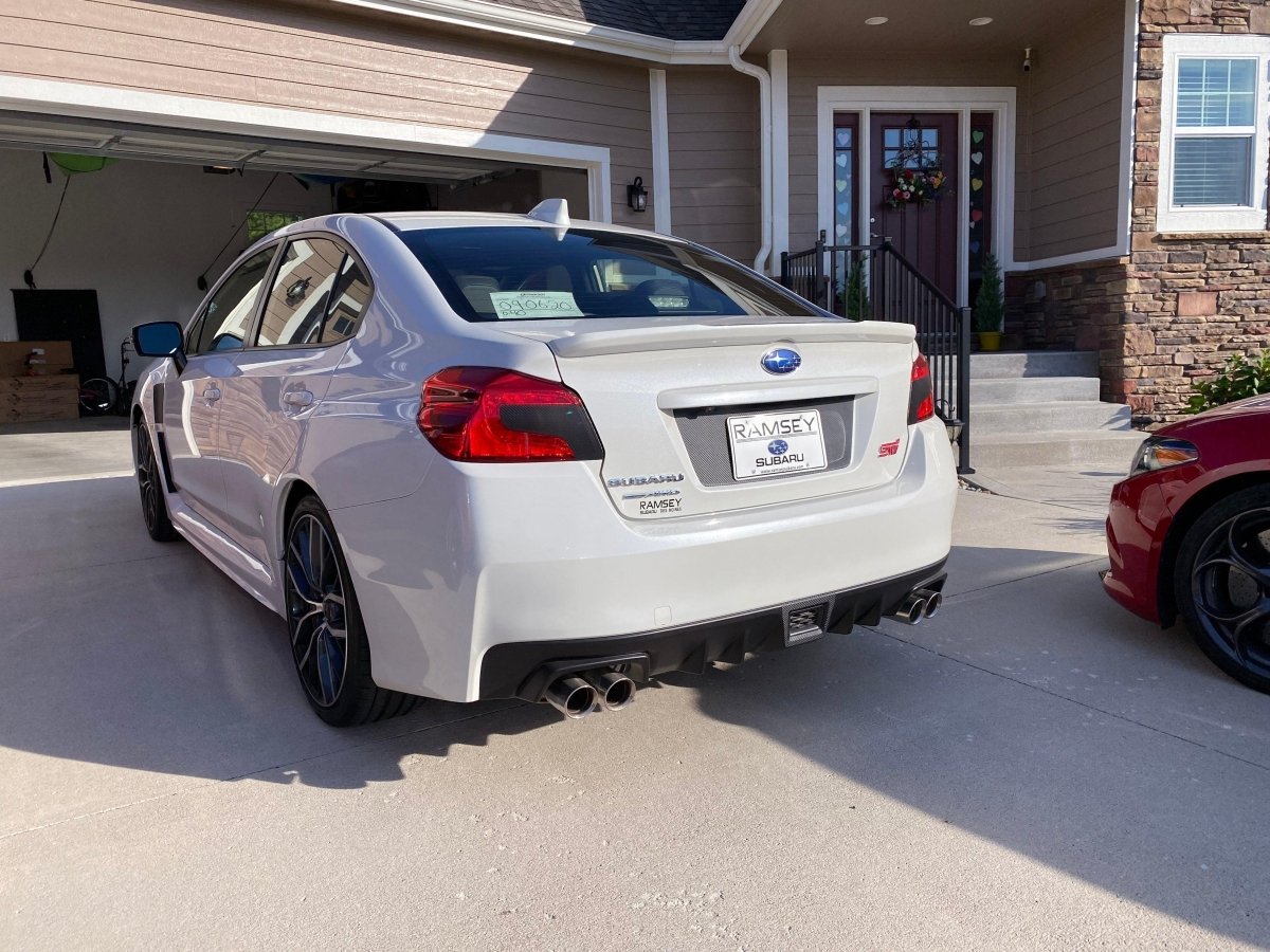 V1 3D Carbon License Plate Panel Black Out Overlays - 2015 - 2020 Subaru WRX / STI - JDMuscleExterior Body15WRXLPOL3DBK3D Carbon (Black)
