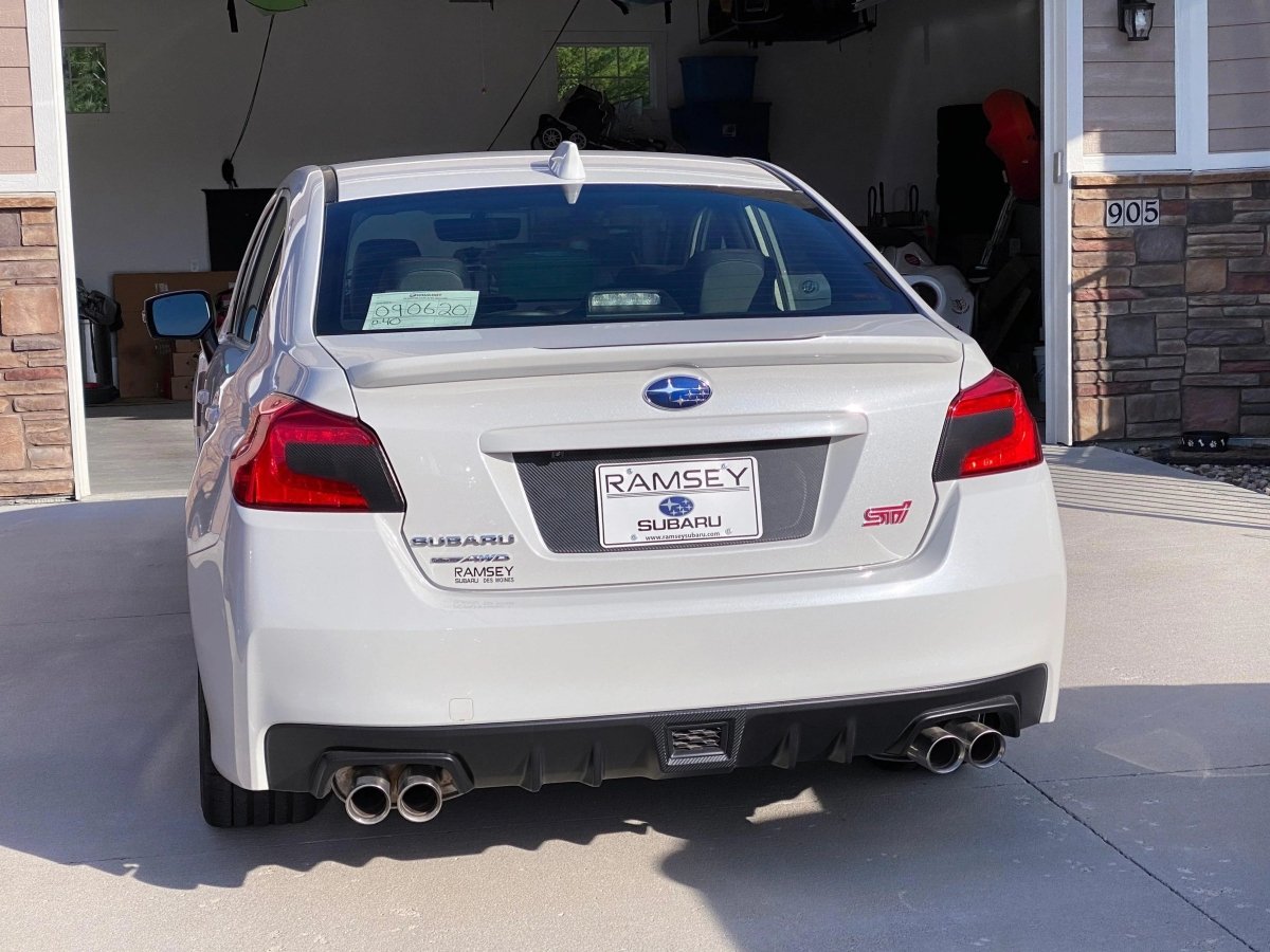 V1 3D Carbon License Plate Panel Black Out Overlays - 2015 - 2020 Subaru WRX / STI - JDMuscleExterior Body15WRXLPOL3DBK3D Carbon (Black)