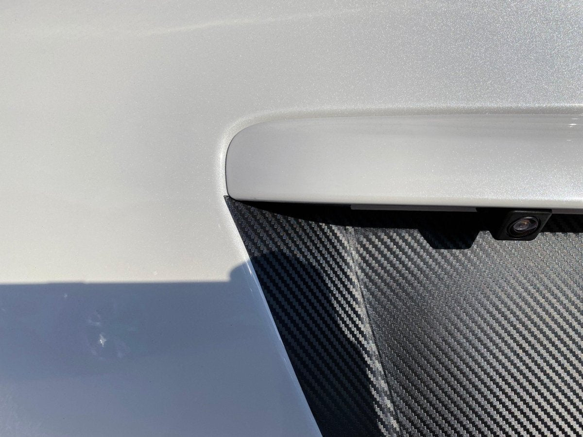 V1 3D Carbon License Plate Panel Black Out Overlays - 2015 - 2020 Subaru WRX / STI - JDMuscleExterior Body15WRXLPOL3DBK3D Carbon (Black)