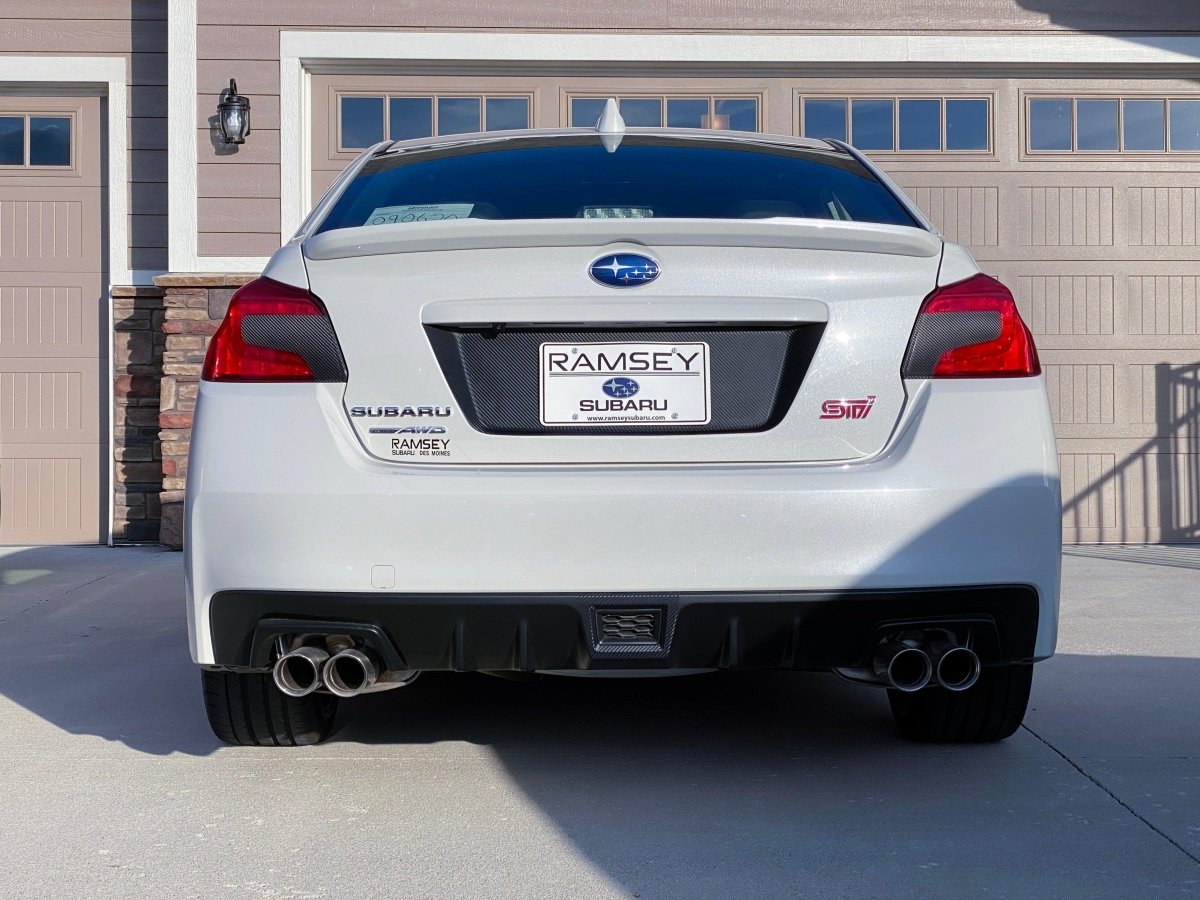 V1 3D Carbon License Plate Panel Black Out Overlays - 2015 - 2020 Subaru WRX / STI - JDMuscleExterior Body15WRXLPOL3DBK3D Carbon (Black)