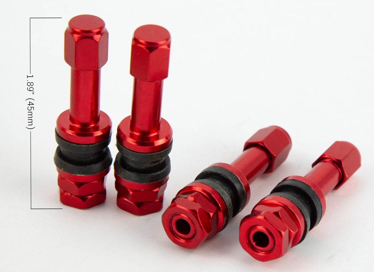 V1 Aluminum Valve Stem Set - 1.89" Long - JDMuscleValve StemsAHV1SSilver