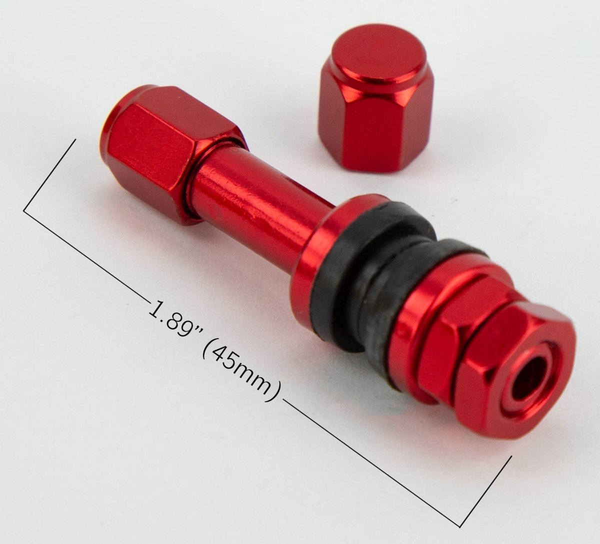 V1 Aluminum Valve Stem Set - 1.89" Long - JDMuscleValve StemsAHV1RRed