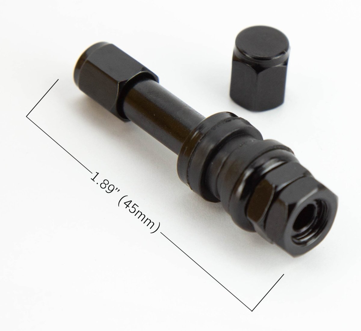 V1 Aluminum Valve Stem Set - 1.89" Long - JDMuscleValve StemsAHV1BKBlack