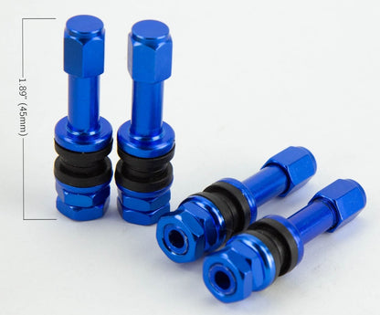 V1 Aluminum Valve Stem Set - 1.89" Long - JDMuscleValve StemsAHV1SSilver