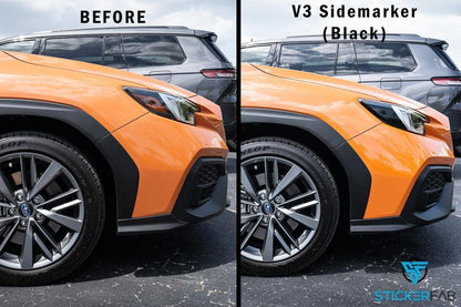 V1 V2 V3 Headlight / Front Sidemarker Overlays fits 2022+ WRX - JDMuscleHeadlights22WRXHL2-DS1Dark SmokeV1 Side