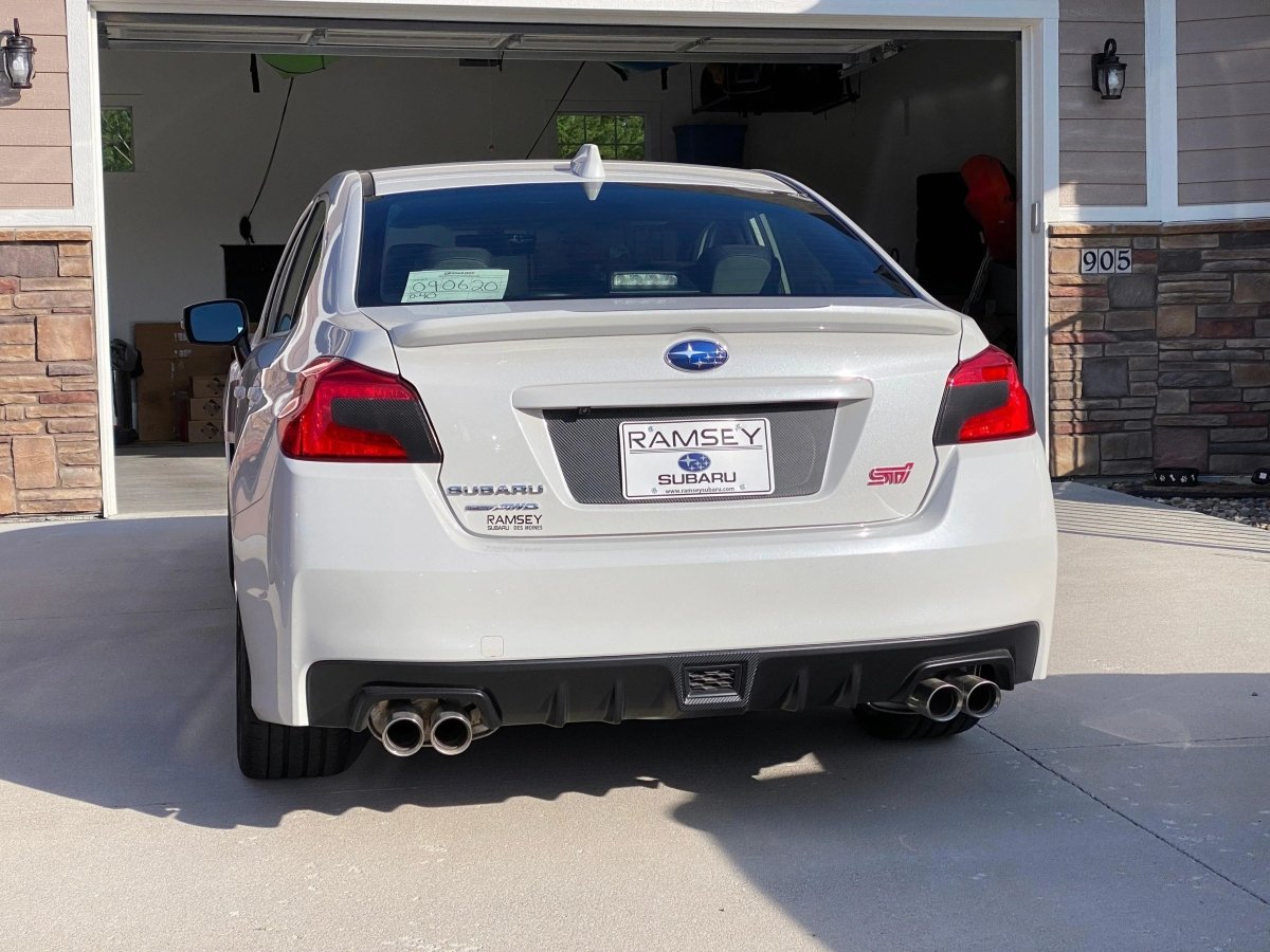 V2 License Plate Panel Black Out Overlay - 2015 - 2020 Subaru WRX / STI - JDMuscleExterior Body15WRXLPOL3DV23D Carbon (Black)