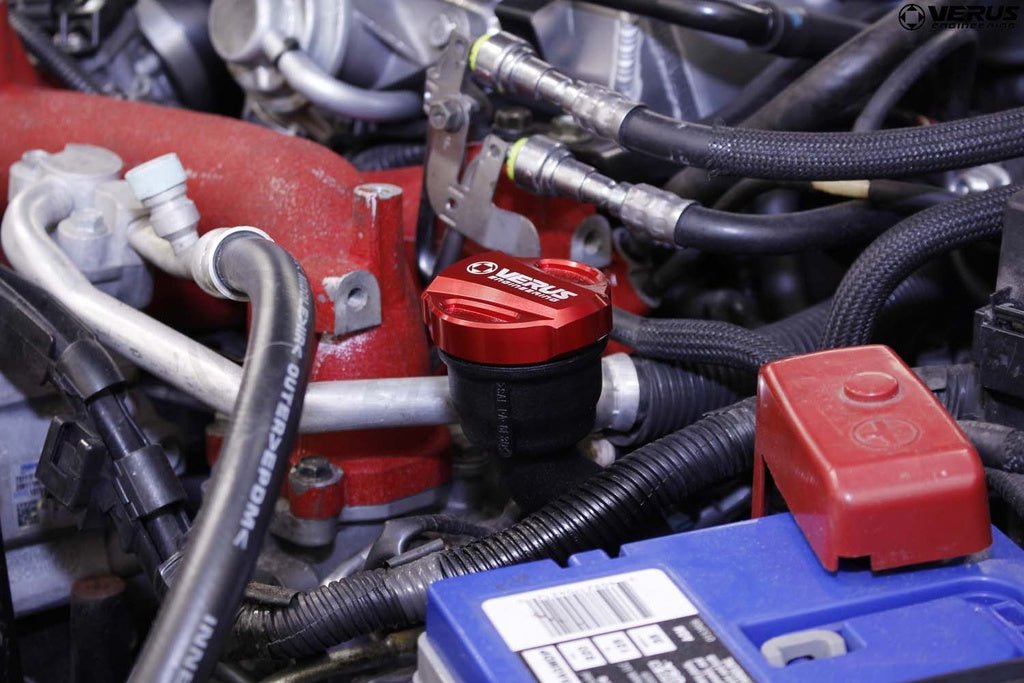 Verus Engineering 02 - 21 WRX/STI / 13 - 21 BRZ/FRS/86 RLA Oil Cap Anodized Red | A0270A - RED - JDMuscleOil CapsVERA0270A-RED
