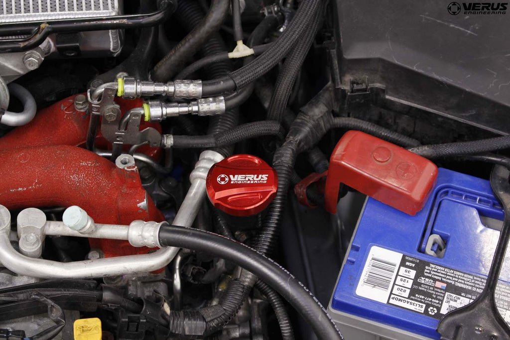 Verus Engineering 02 - 21 WRX/STI / 13 - 21 BRZ/FRS/86 RLA Oil Cap Anodized Red | A0270A - RED - JDMuscleOil CapsVERA0270A-RED