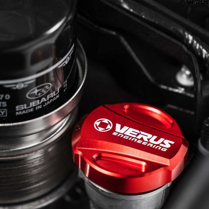 Verus Engineering 02 - 21 WRX/STI / 13 - 21 BRZ/FRS/86 RLA Oil Cap Anodized Red | A0270A - RED - JDMuscleOil CapsVERA0270A-RED