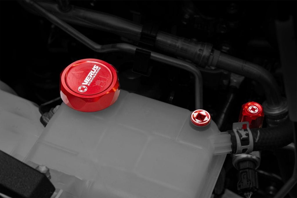 Verus Engineering [23 - 26 GR Corolla] Coolant Cap Cover and Coolant Bleed Screw - JDMuscleOverflow Tanks / Coolant Tank and AccessoriesA0689A-REDRed