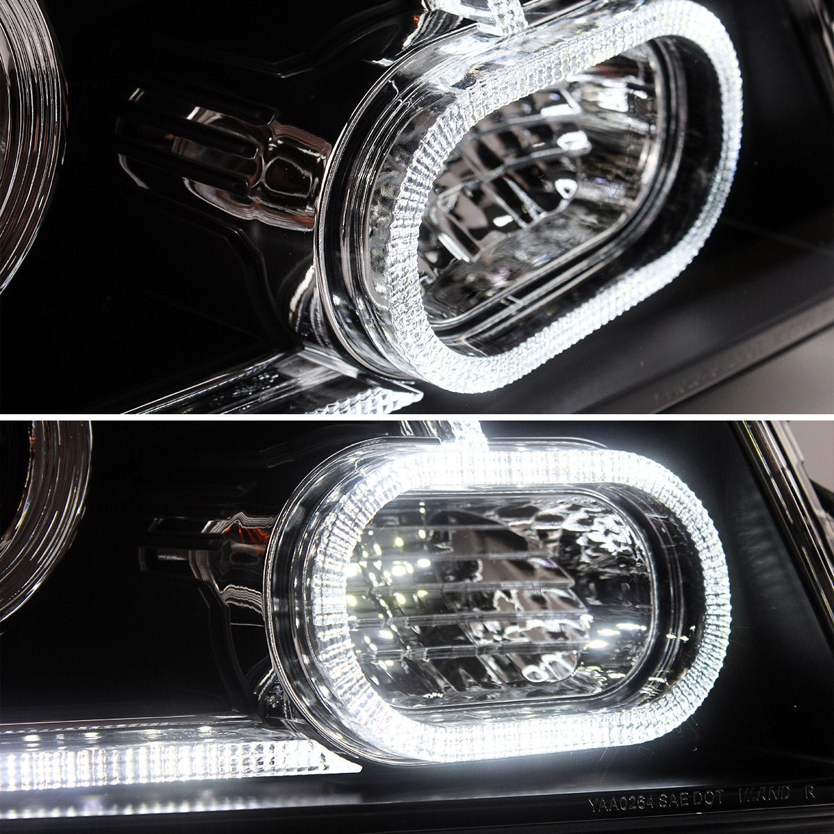 VLAND 01 - 07 Highlander 1st Gen XU20 | Fit For US Models LED Projector Headlights - JDMuscleHeadlightYAA-HLD-0264RHD-P01RHDDual Beam Black Housing