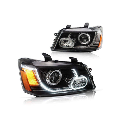 VLAND 01 - 07 Highlander 1st Gen XU20 | Fit For US Models LED Projector Headlights - JDMuscleHeadlightYAA-HLD-0264RHD-P01RHDDual Beam Black Housing