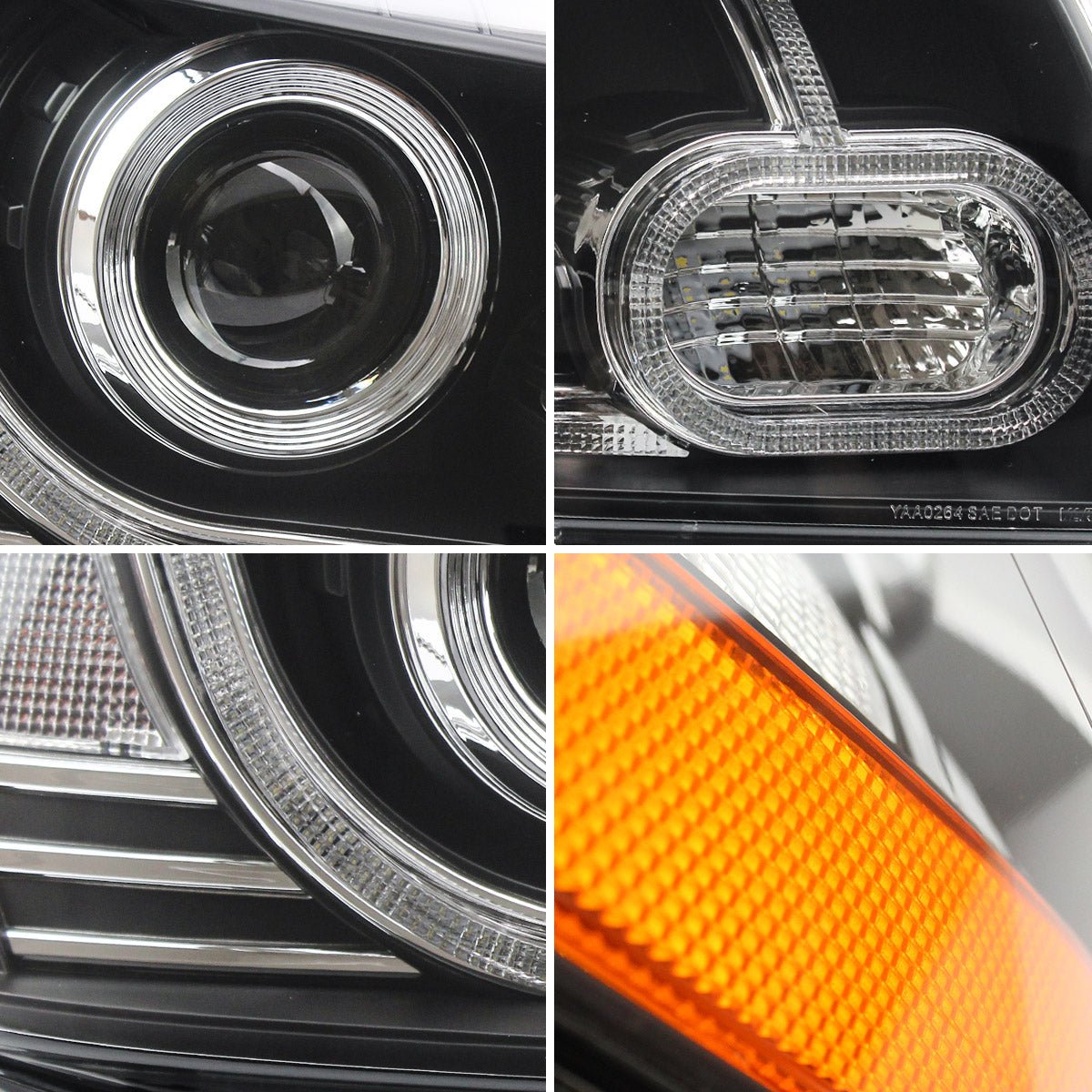 VLAND 01 - 07 Highlander 1st Gen XU20 | Fit For US Models LED Projector Headlights - JDMuscleHeadlightYAA-HLD-0264RHD-P01RHDDual Beam Black Housing