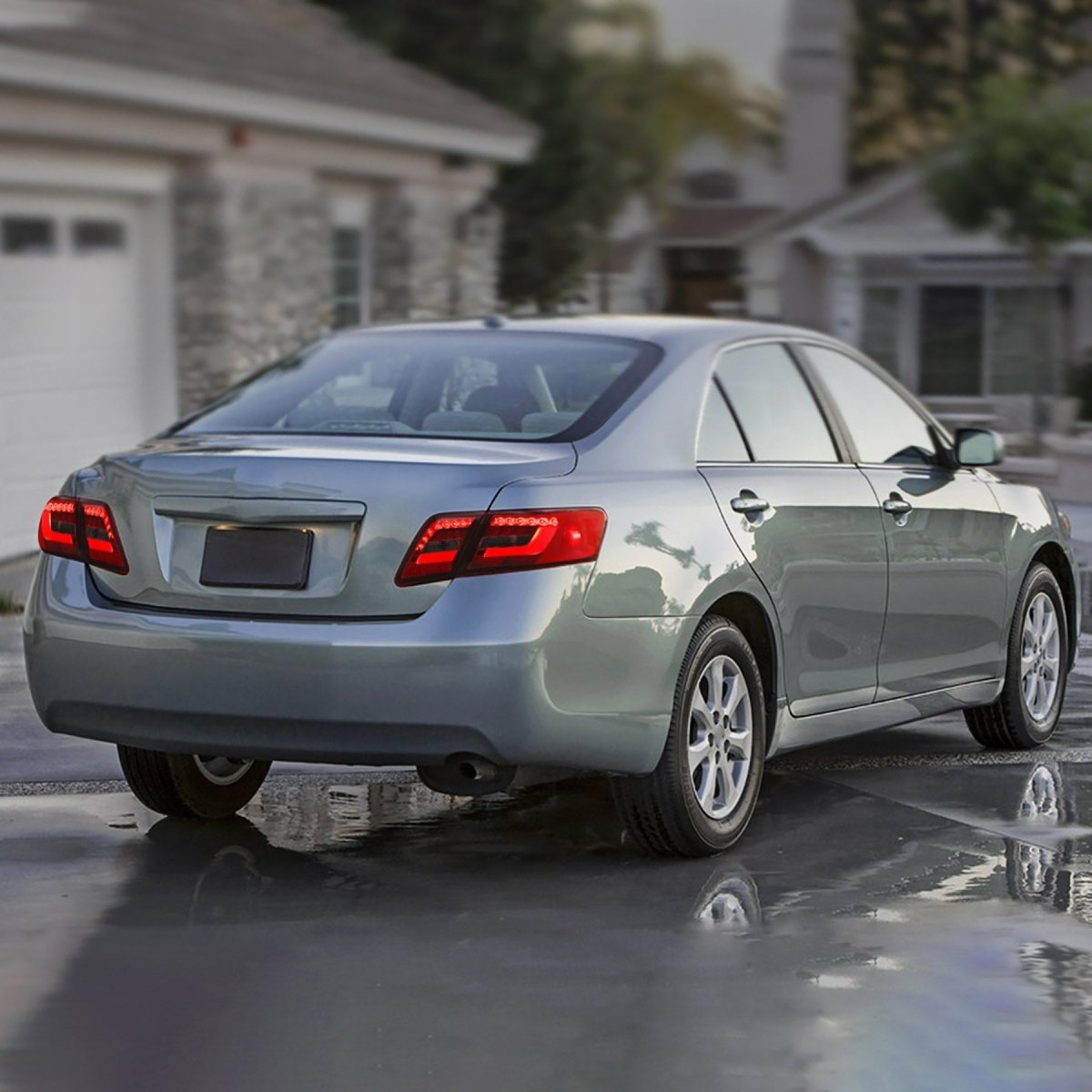 VLAND 06 - 11 Camry XV40 Gen Sedan Full LED Tail Lights - JDMuscleTaillightYAB-KMR-0192RC-P01Red Clear