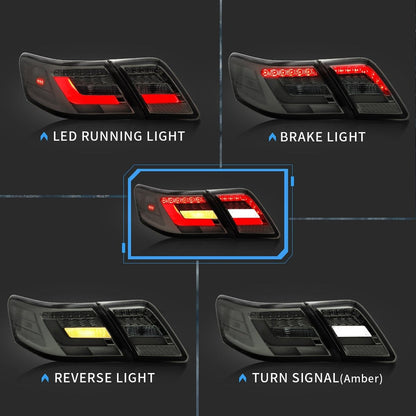 VLAND 06 - 11 Camry XV40 Gen Sedan Full LED Tail Lights - JDMuscleTaillightYAB-KMR-0192RC-P01Red Clear