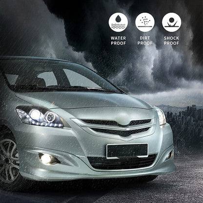 VLAND 07 - 12 Yaris Sedan Only 2nd Gen XP90 | Bulbs Not Included Projector Headlights - JDMuscleHeadlightYAA-VC-0172-P01LHD Regular Housing