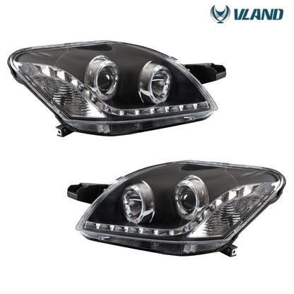 VLAND 07 - 12 Yaris Sedan Only 2nd Gen XP90 | Bulbs Not Included Projector Headlights - JDMuscleHeadlightYAA-VC-0172-P01LHD Regular Housing