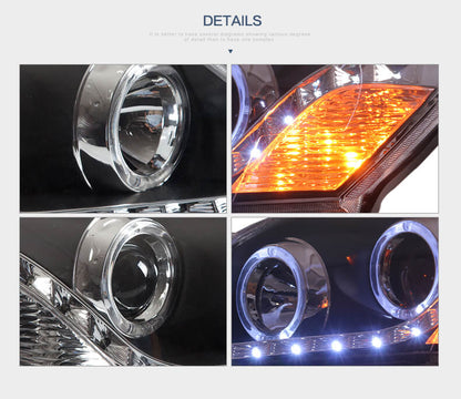 VLAND 07 - 12 Yaris Sedan Only 2nd Gen XP90 | Bulbs Not Included Projector Headlights - JDMuscleHeadlightYAA-VC-0172-P01LHD Regular Housing