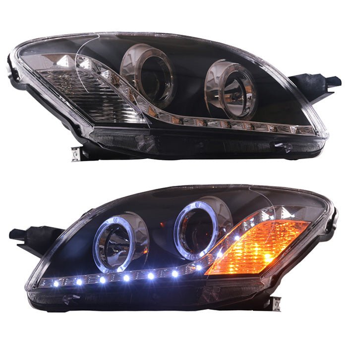 VLAND 07 - 12 Yaris Sedan Only 2nd Gen XP90 | Bulbs Not Included Projector Headlights - JDMuscleHeadlightYAA-VC-0172-P01LHD Regular Housing