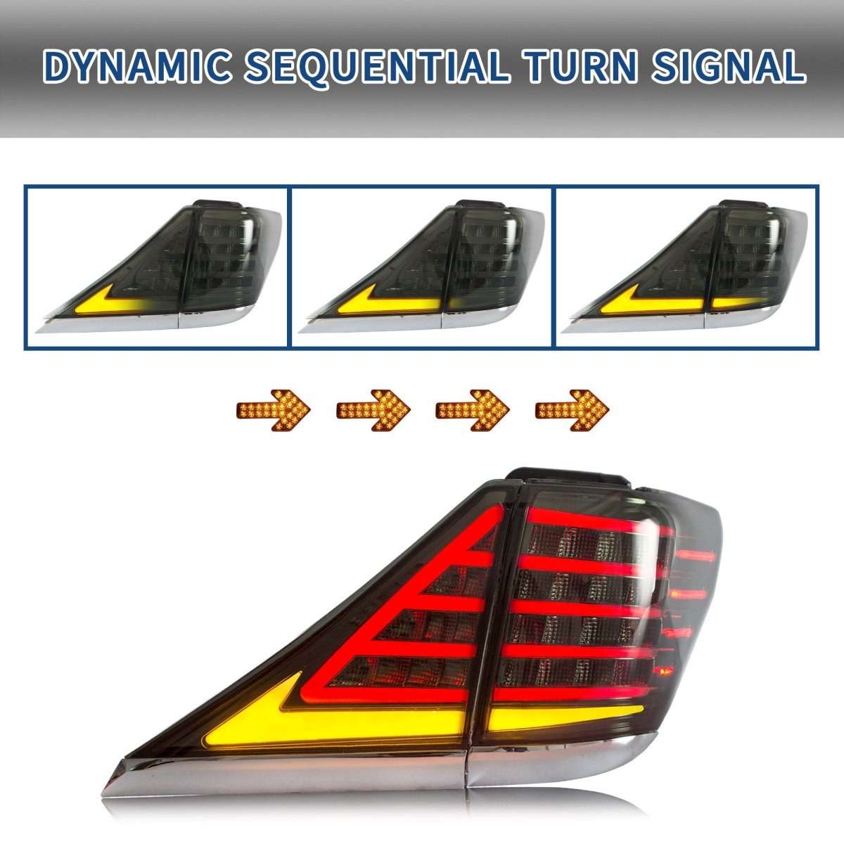 VLAND 07 - 13 Toyota Verllfire / Alphard Full LED Tail Lights - JDMuscleTail lightsYAB-AEF-0274S-P01Smoked