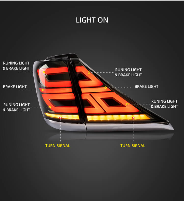 VLAND 07 - 13 Verllfire / Alphard LED Tail Lights | YAB - AEF - 0274A - JDMuscleTaillightYAB-AEF-0274AS-P01Smoked