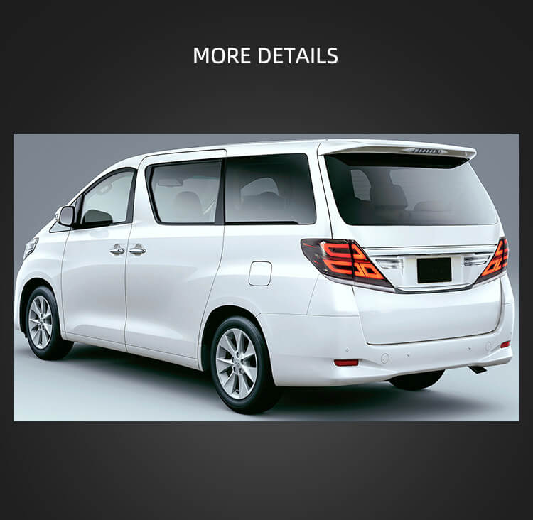 VLAND 07 - 13 Verllfire / Alphard LED Tail Lights | YAB - AEF - 0274A - JDMuscleTaillightYAB-AEF-0274AS-P01Smoked