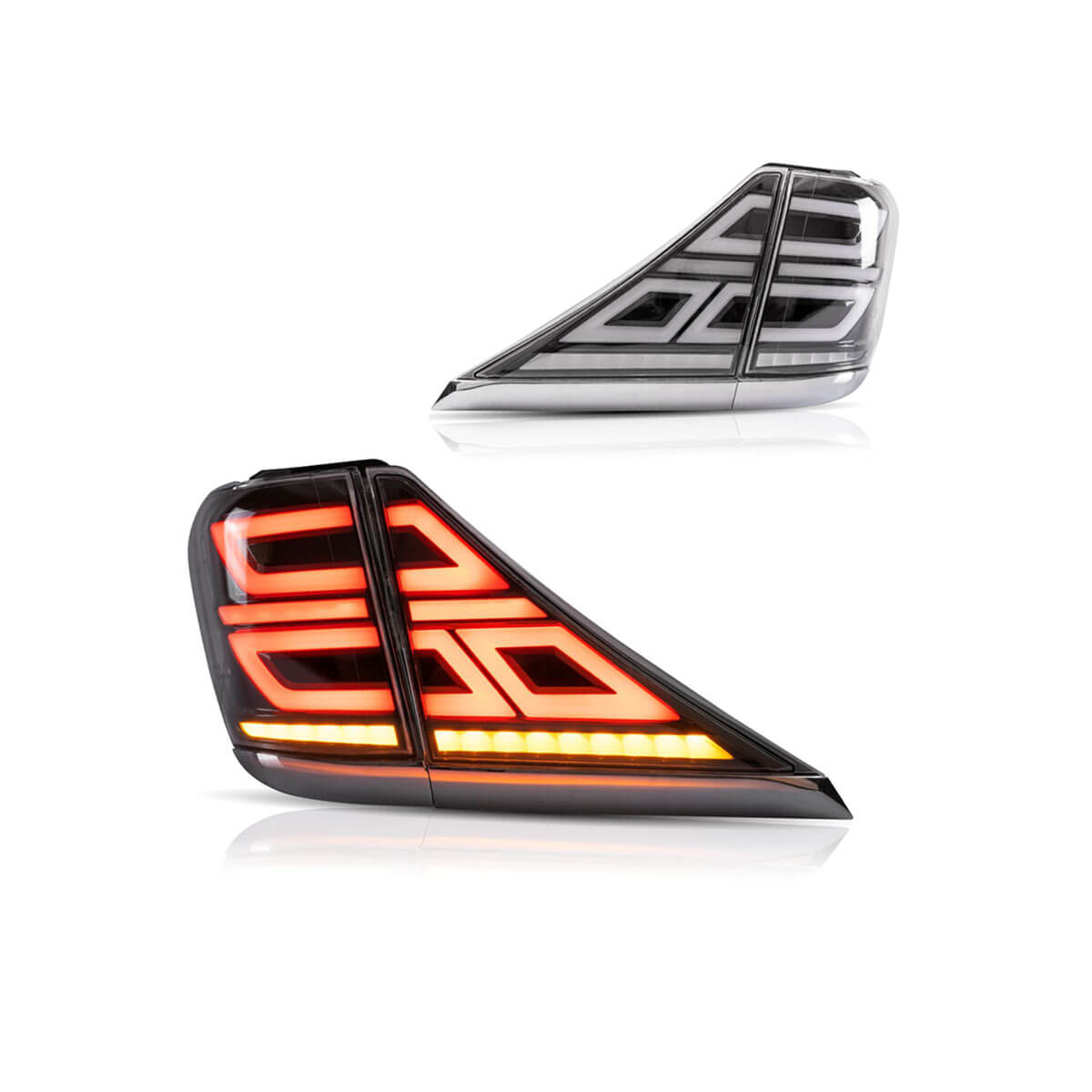 VLAND 07 - 13 Verllfire / Alphard LED Tail Lights | YAB - AEF - 0274A - JDMuscleTaillightYAB-AEF-0274ABC-P01Black Clear