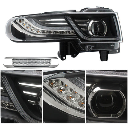 VLAND 07 - 15 Fj Cruiser LED Headlights With Grille | Bulbs Not Included - JDMuscleHeadlightYAA-FJ-0249AGLHD-BL-P01Headlights with Black GrilleLHD