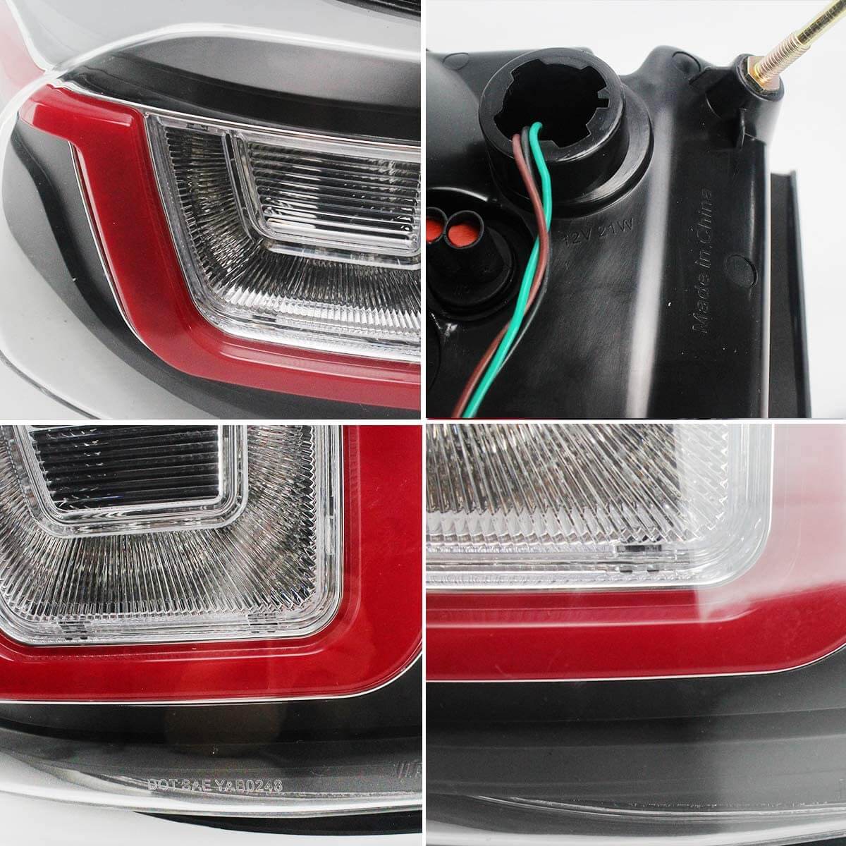 VLAND 07 - 17 FJ Land Cruiser LED Tail Lights - JDMuscleTaillightYAB-FJ-0248A-P01Clear