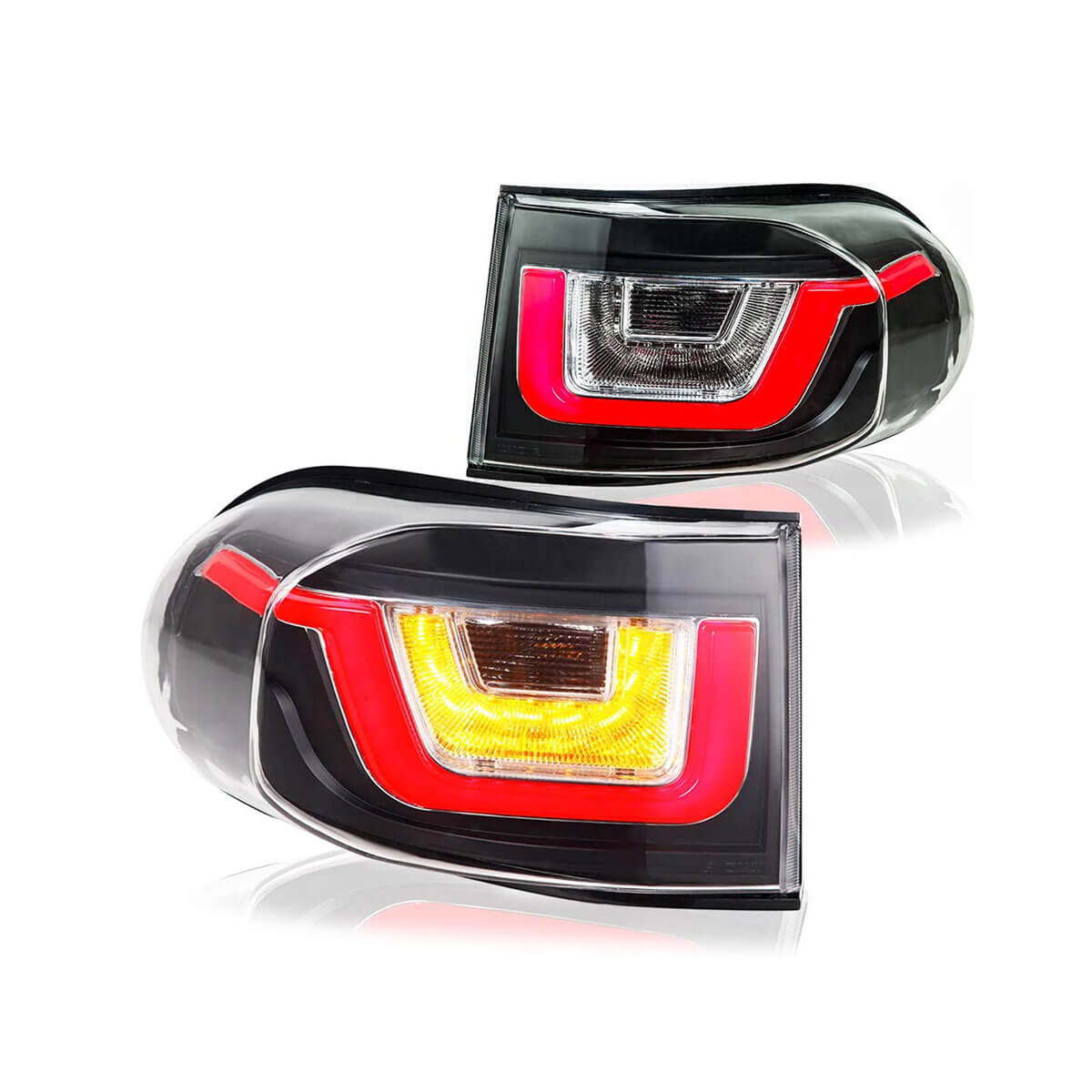 VLAND 07 - 17 FJ Land Cruiser LED Tail Lights - JDMuscleTaillightYAB-FJ-0248A-P01Clear