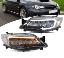 VLAND [08 - 14 WRX/STI w/o AFS/SRH] LED Headlights With Animation & Breathing DRL - JDMuscleHeadlightsYAA-WRX-0372-P01Full LED