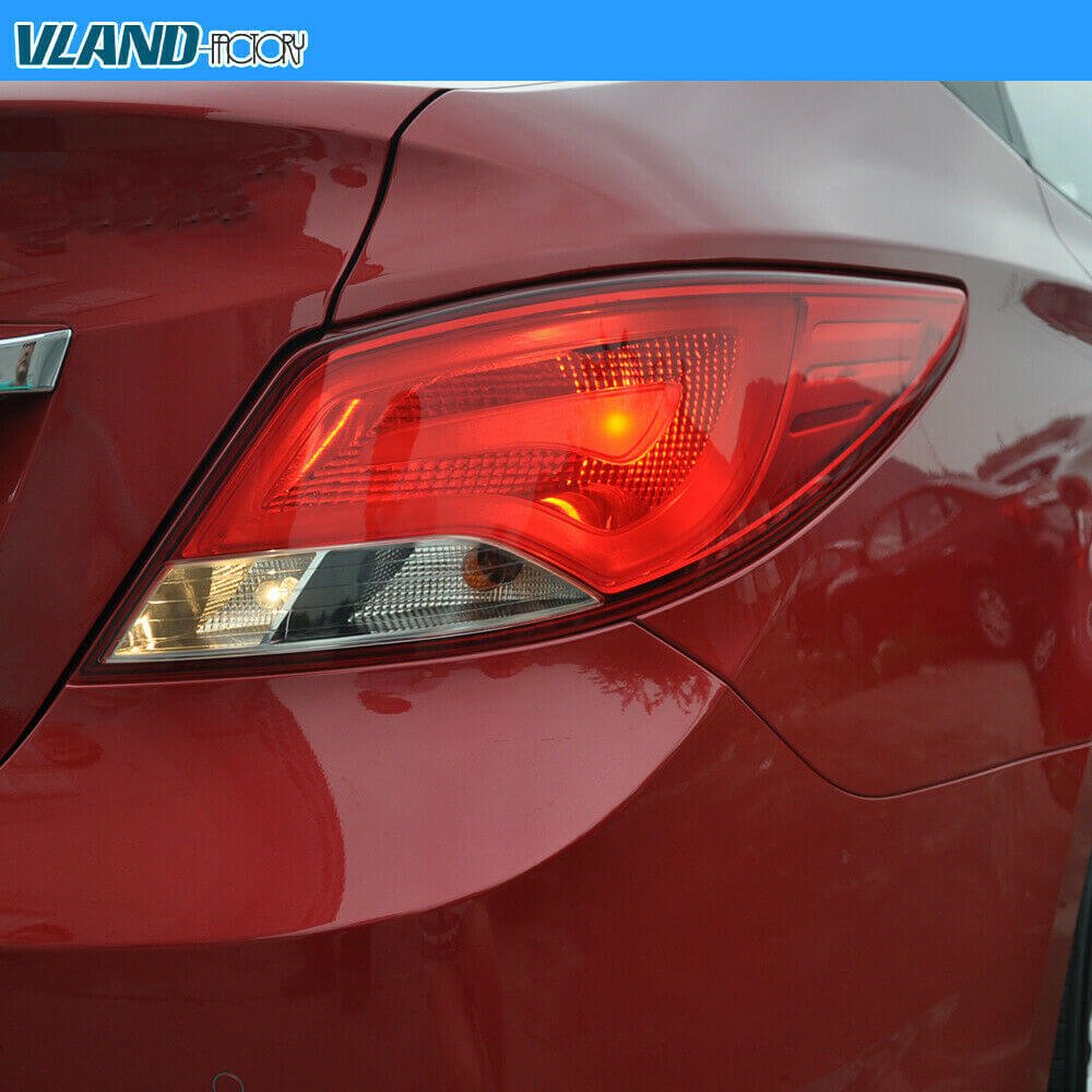 VLAND 10 - 18 Accent / Verna / Solaries Full LED Tail Lights - JDMuscleTail lightsYAB-RN-0233RC-P01Red Clear