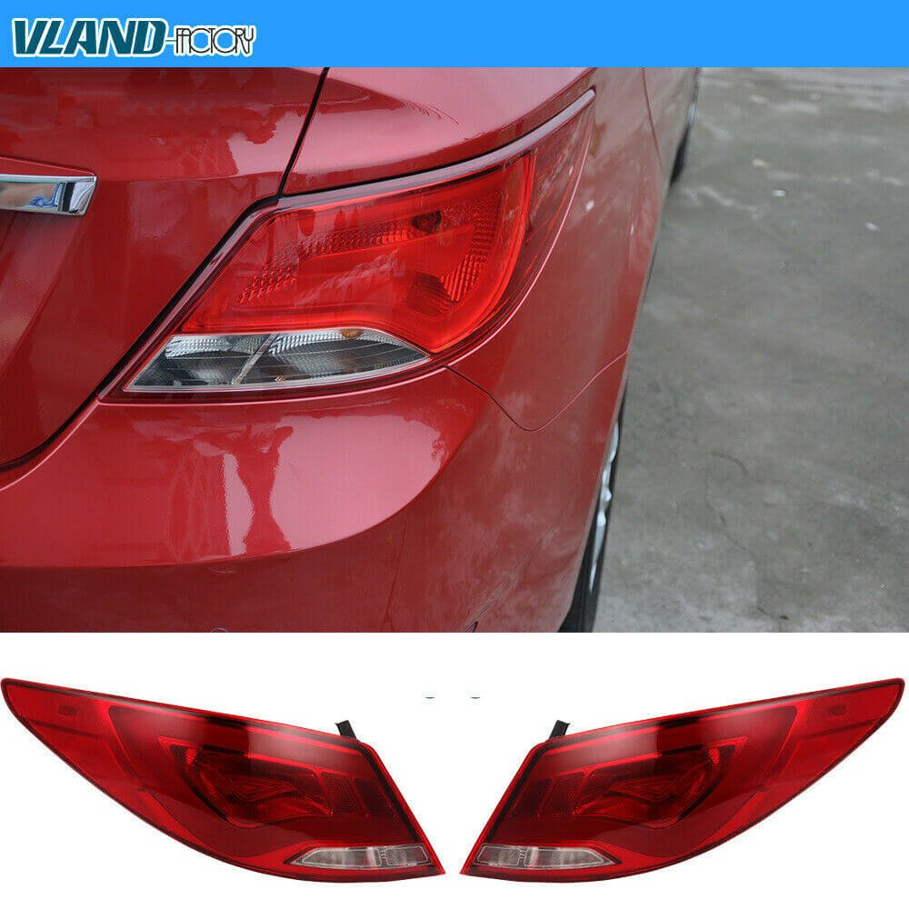 VLAND 10 - 18 Accent / Verna / Solaries Full LED Tail Lights - JDMuscleTail lightsYAB-RN-0233RC-P01Red Clear