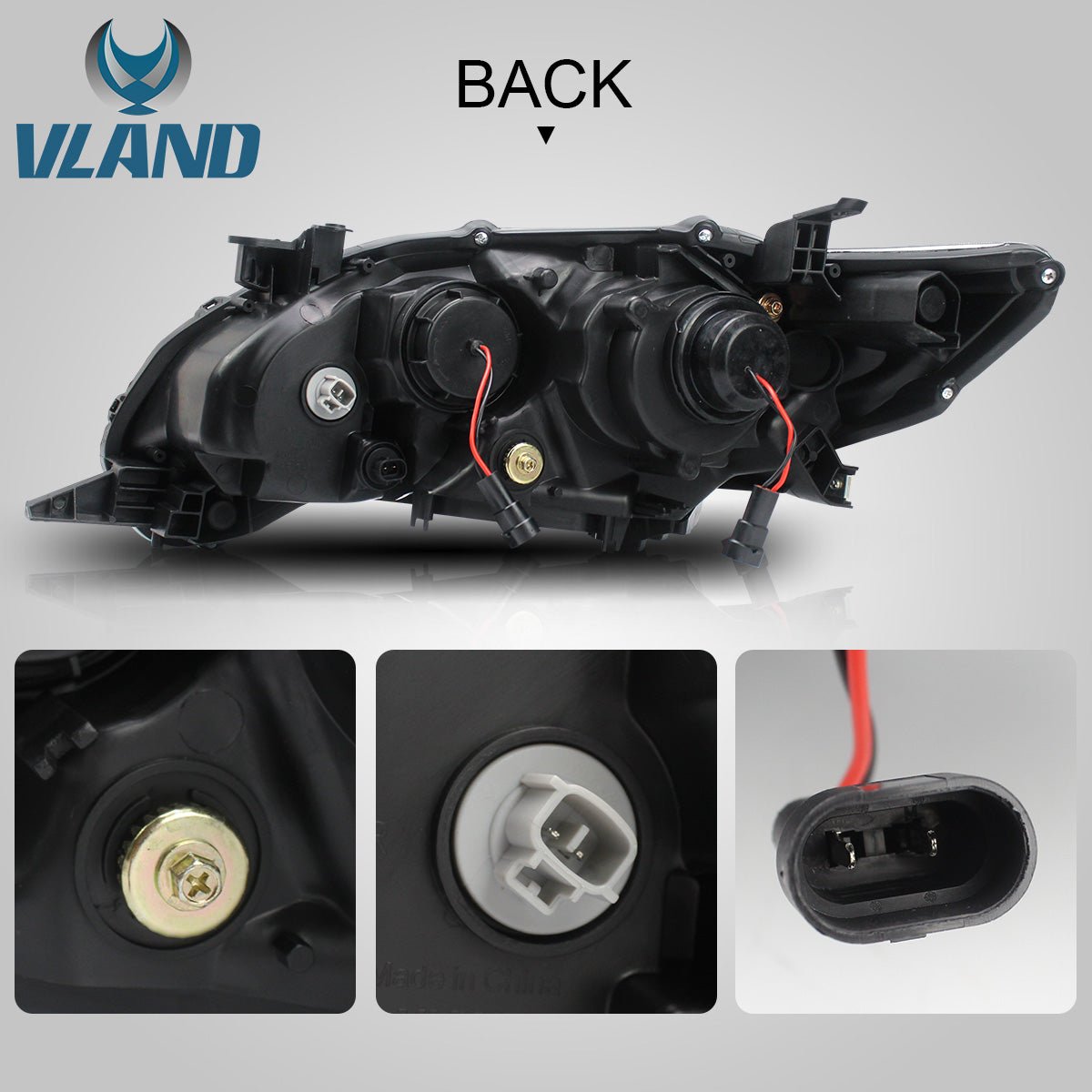 VLAND 11 - 13 Corolla LED Headlights | Bulbs are not included - JDMuscleHeadlightYAA-KLL-0174BR-LHD-P01LHDRegular Housing